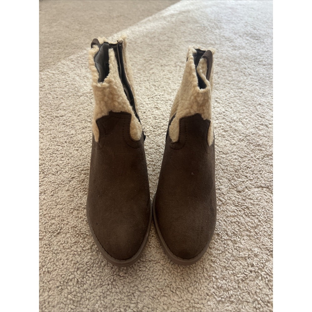 Womens Sugar Tula Western Booties ‎ Sherpa Sz 9 - Picture 2 of 7